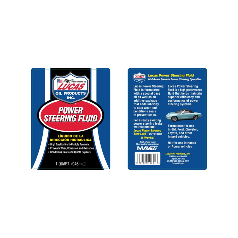 Lucas - Power Steering Fluid- 6/1qt
