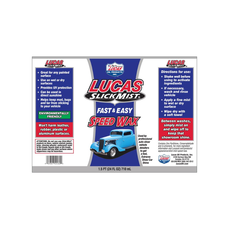 Lucas - Slick Mist Speed Wax - 6/24oz