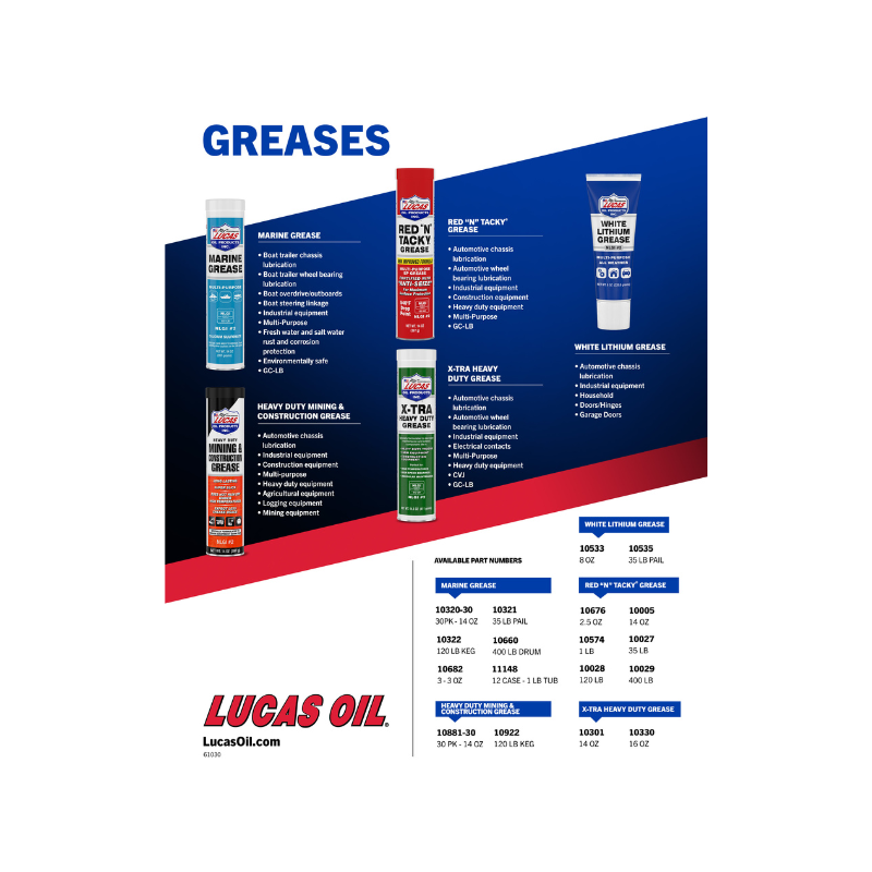 Lucas - Red "N" Tacky Grease - 30/14oz