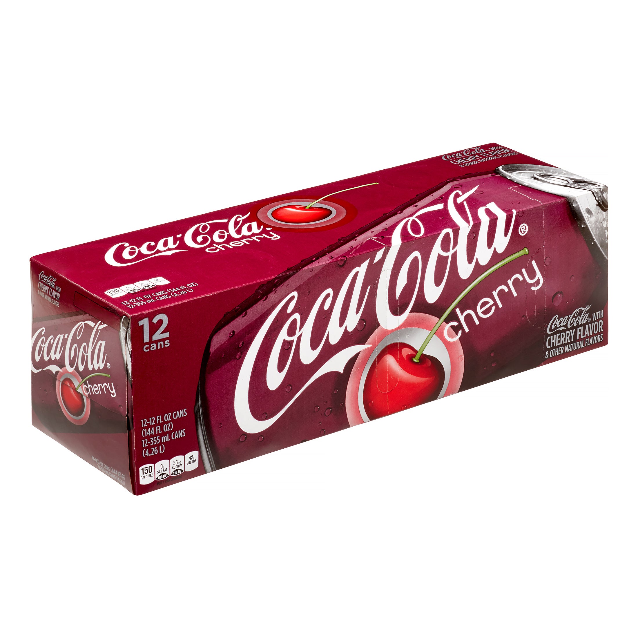 Latas de Coca-Cola con sabor a cereza, 12 oz, paquete de 2/12