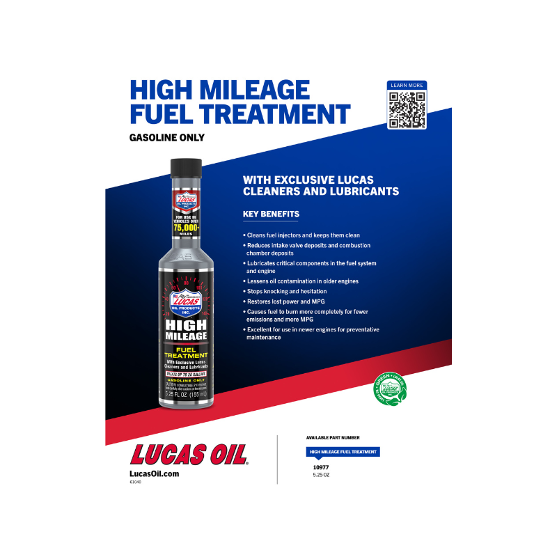 Lucas - High Mileage Fuel Treatment - 24/5.25oz