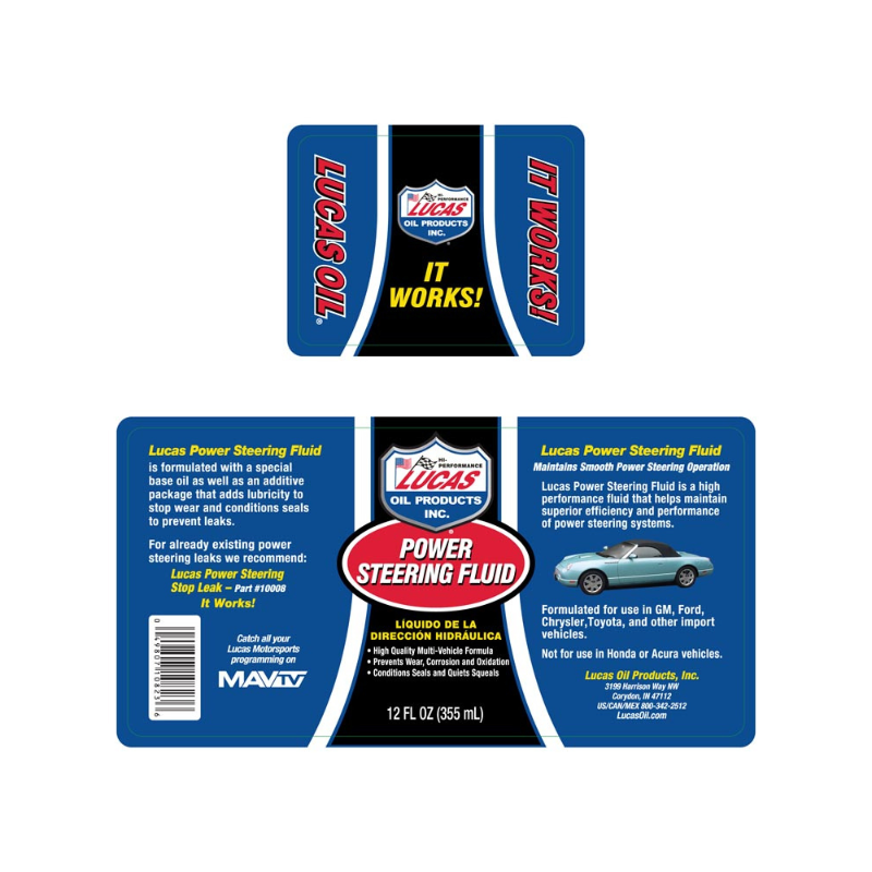 Lucas - Power Steering Fluid - 12/12oz