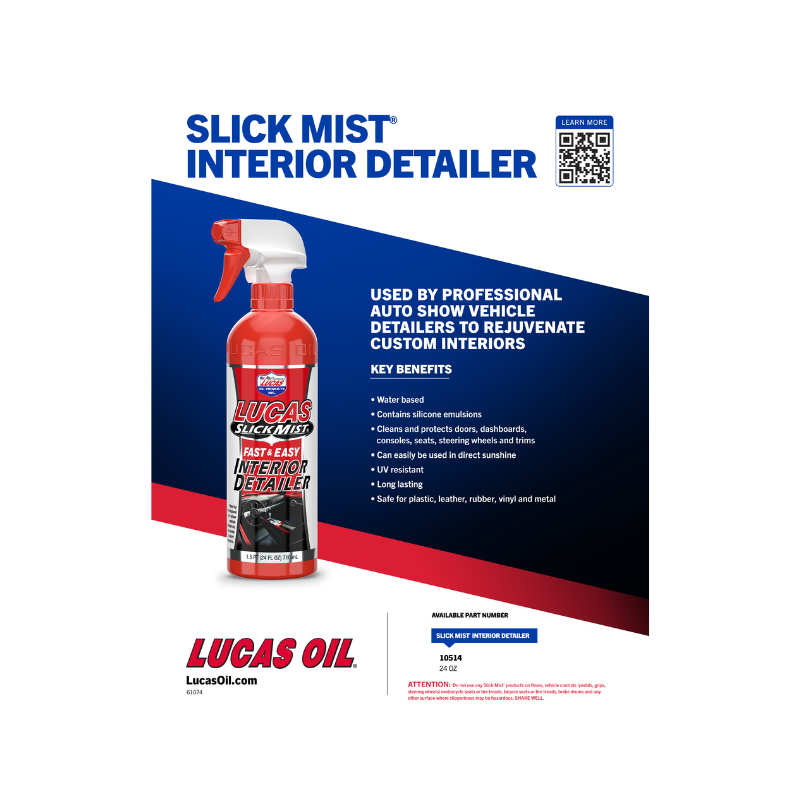 Lucas - Slick Mist Interior Detailer - 6/24oz