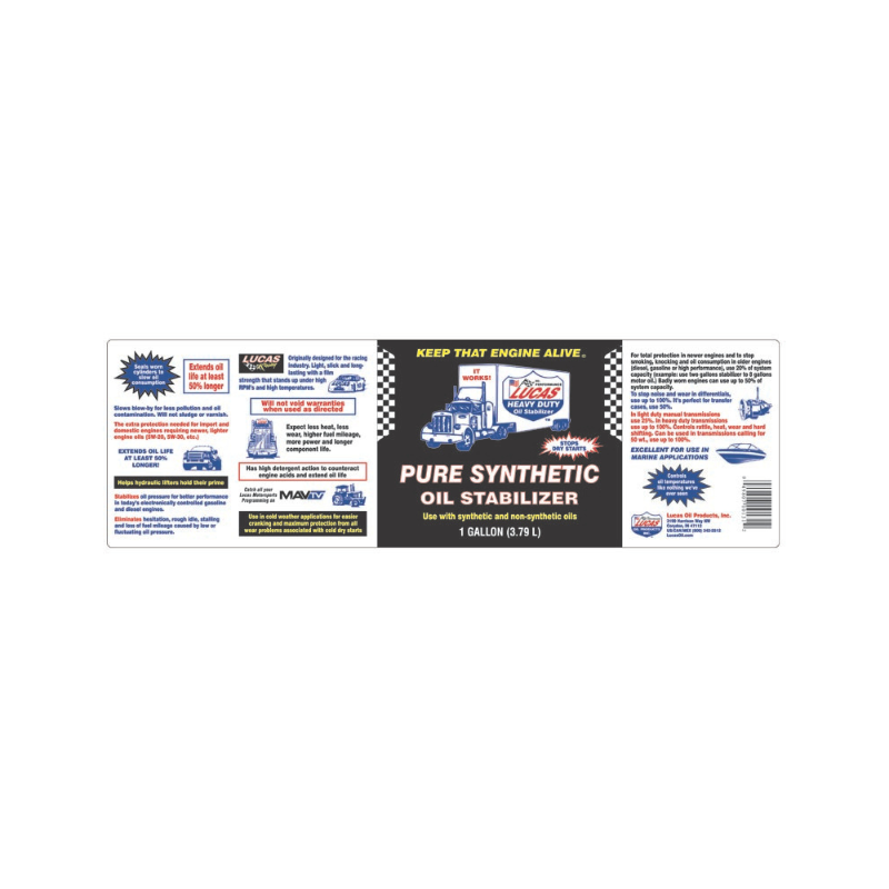 Lucas - Synthetic H/D Oil Stabilizer - 4/1Gal