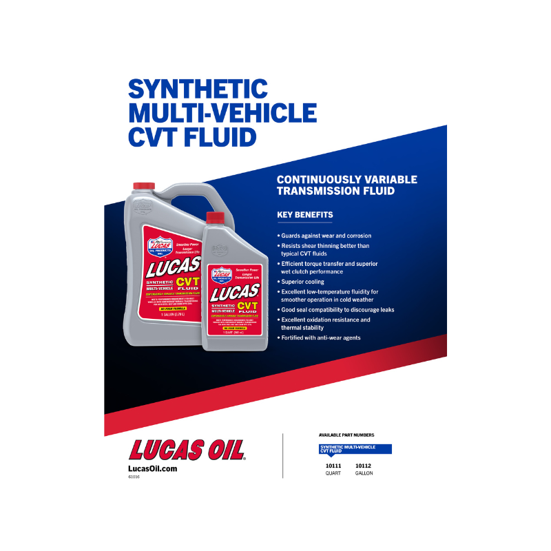 Lucas - Synthetic CVT Transmission Fluid  - 6/1qt
