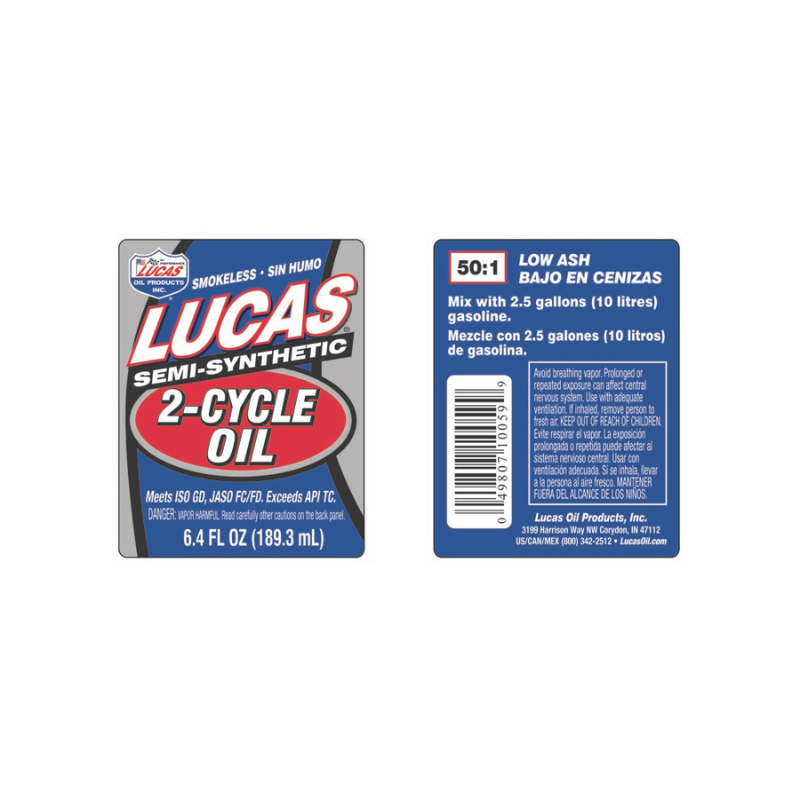 Lucas - Semi-Synthetic 2-cycle oil  - 24/6.4oz