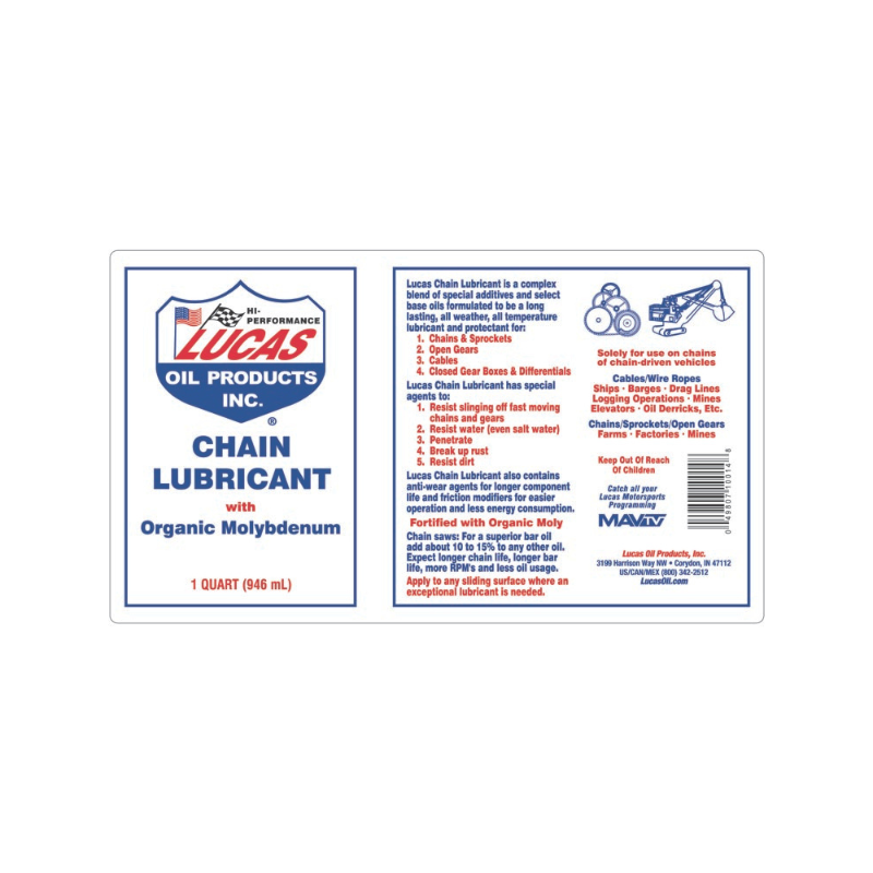 Lucas - Chain Lubricant - 12/1qt