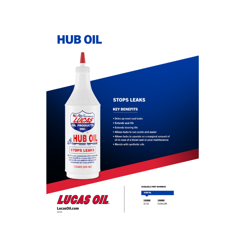 Lucas - Hub Oil - 12/32oz