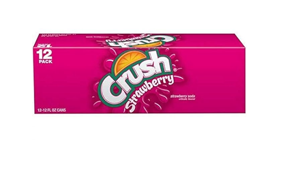Crush - Fresa - 12 oz, paquete de 2/12