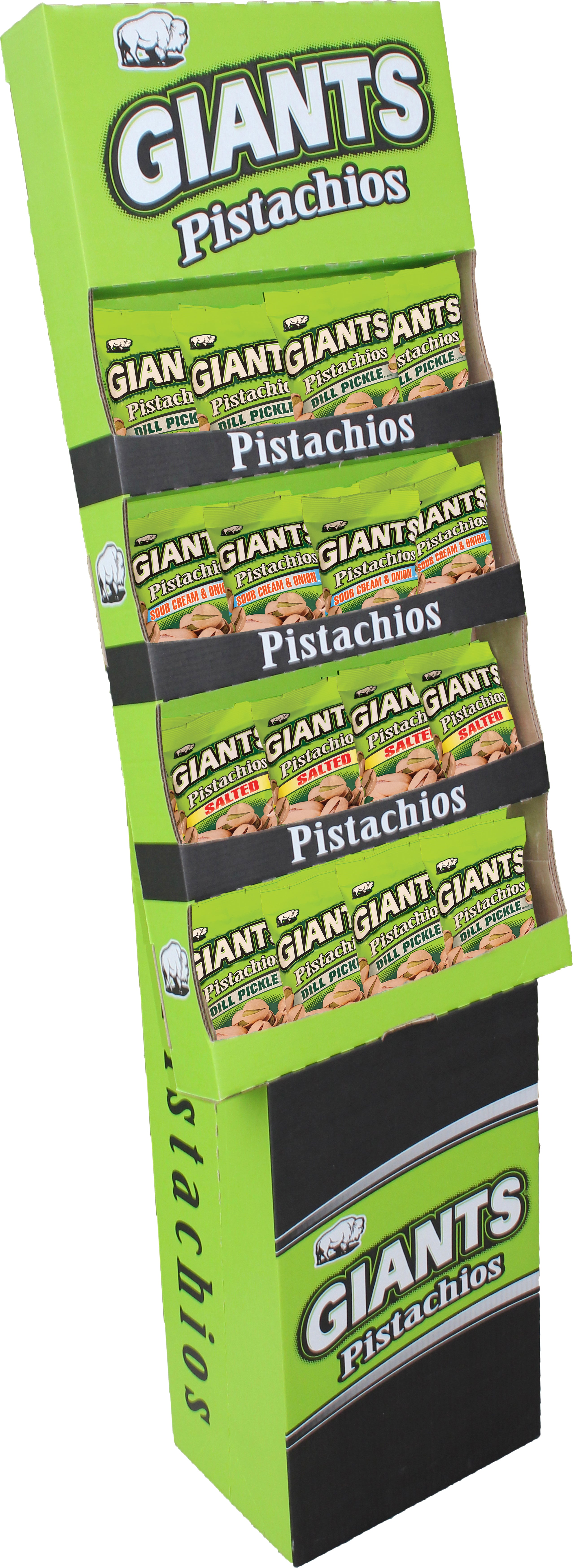 Giants - Pistachios Display (Original, Sour Cream & Onion, Dill Pickle