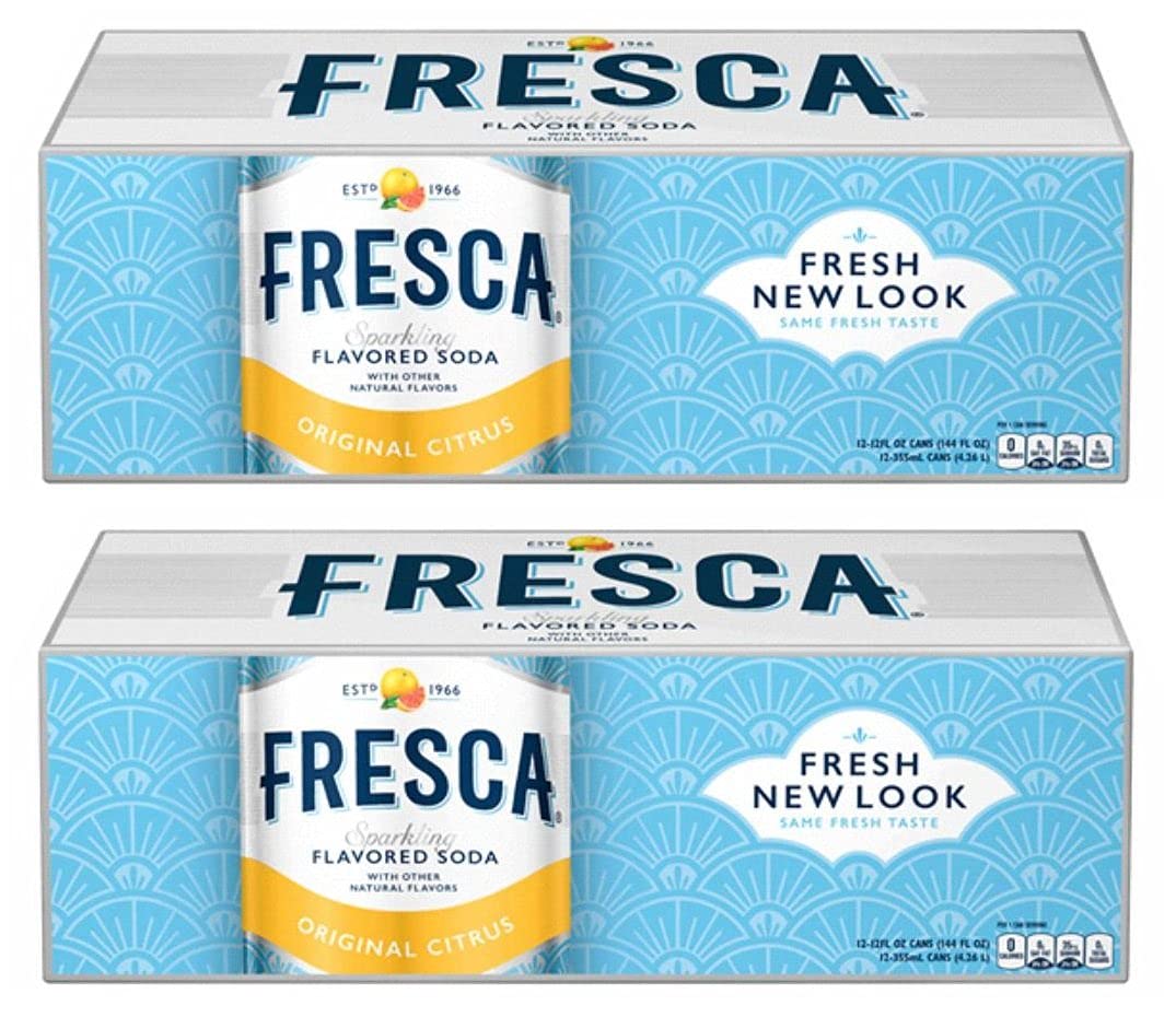 Fresca - Agua con gas con sabor a cítricos original - 12 oz, paquete de 2/12