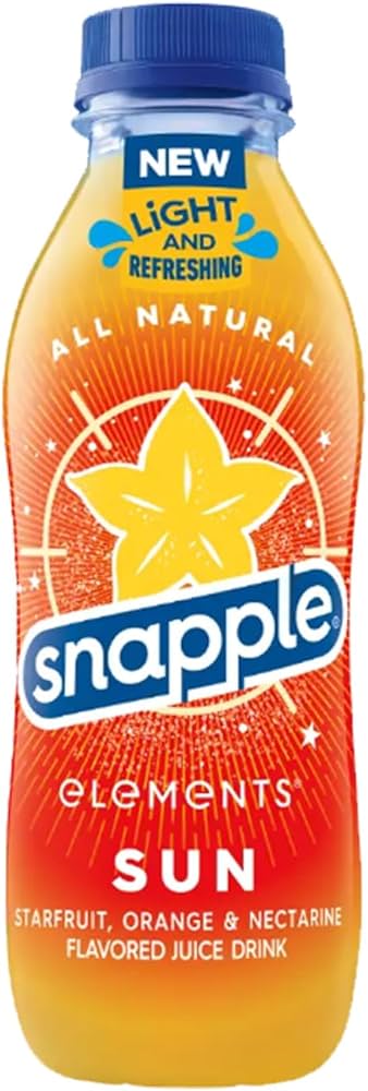 Snapple - Néctar de naranja y carambola Elements Sun - 12/16oz