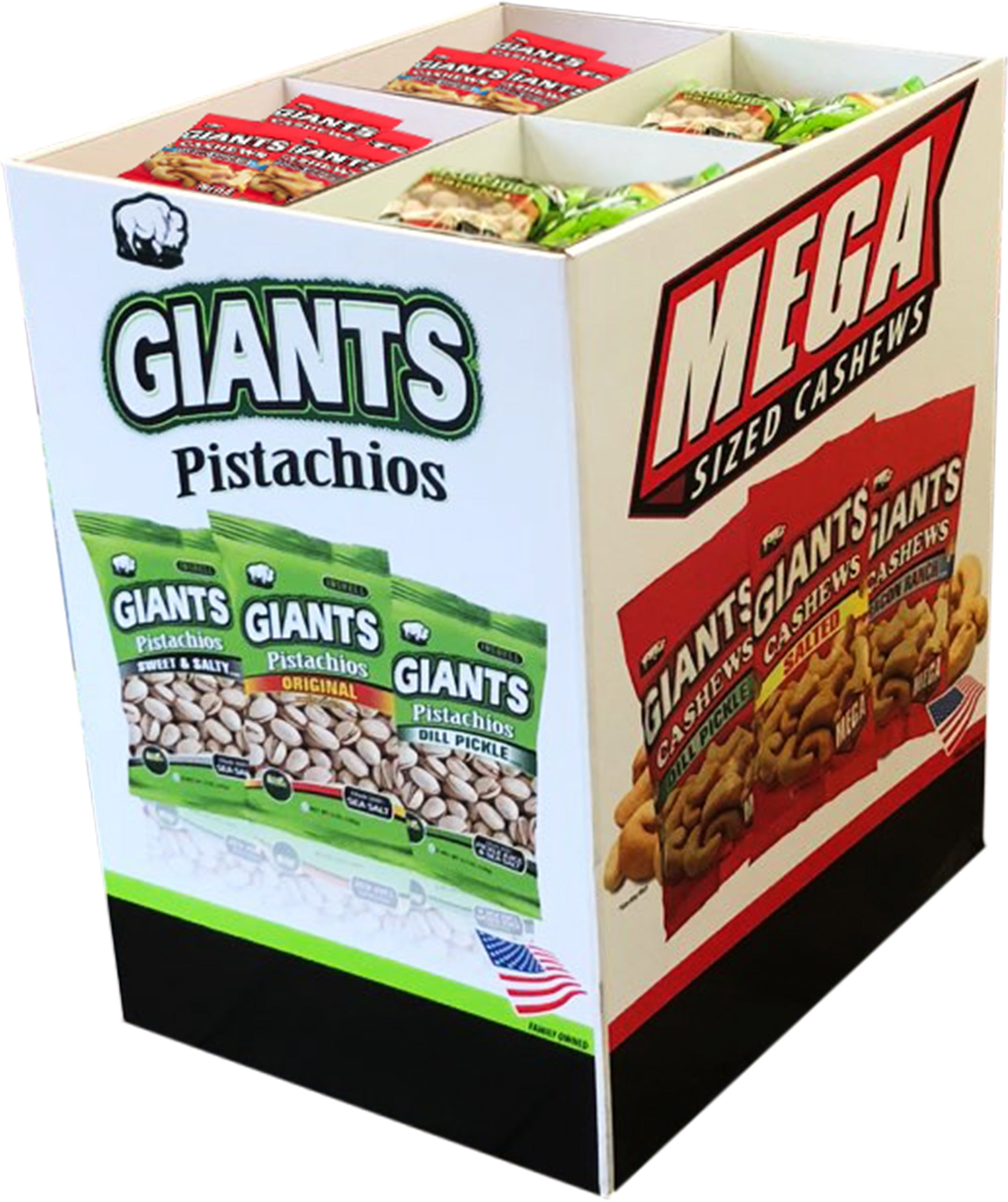 Gigantes - Caja para envío de pistachos y anacardos - 120/4,5 oz