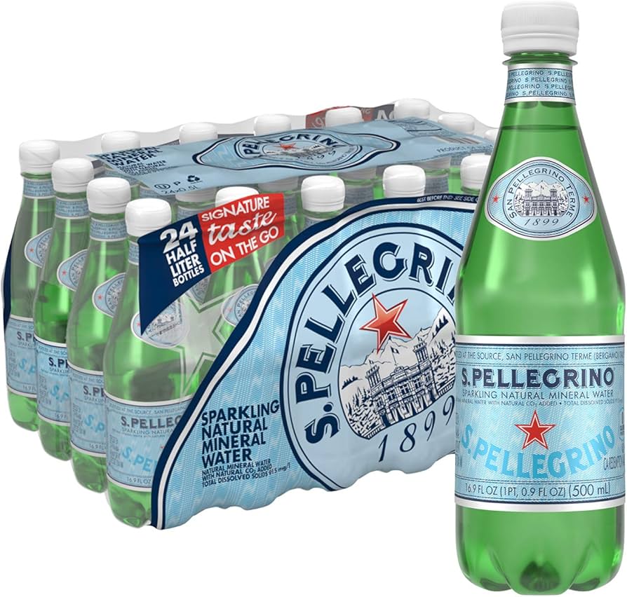 S. Pellegrino - Agua mineral natural con gas - 24/16,9 oz