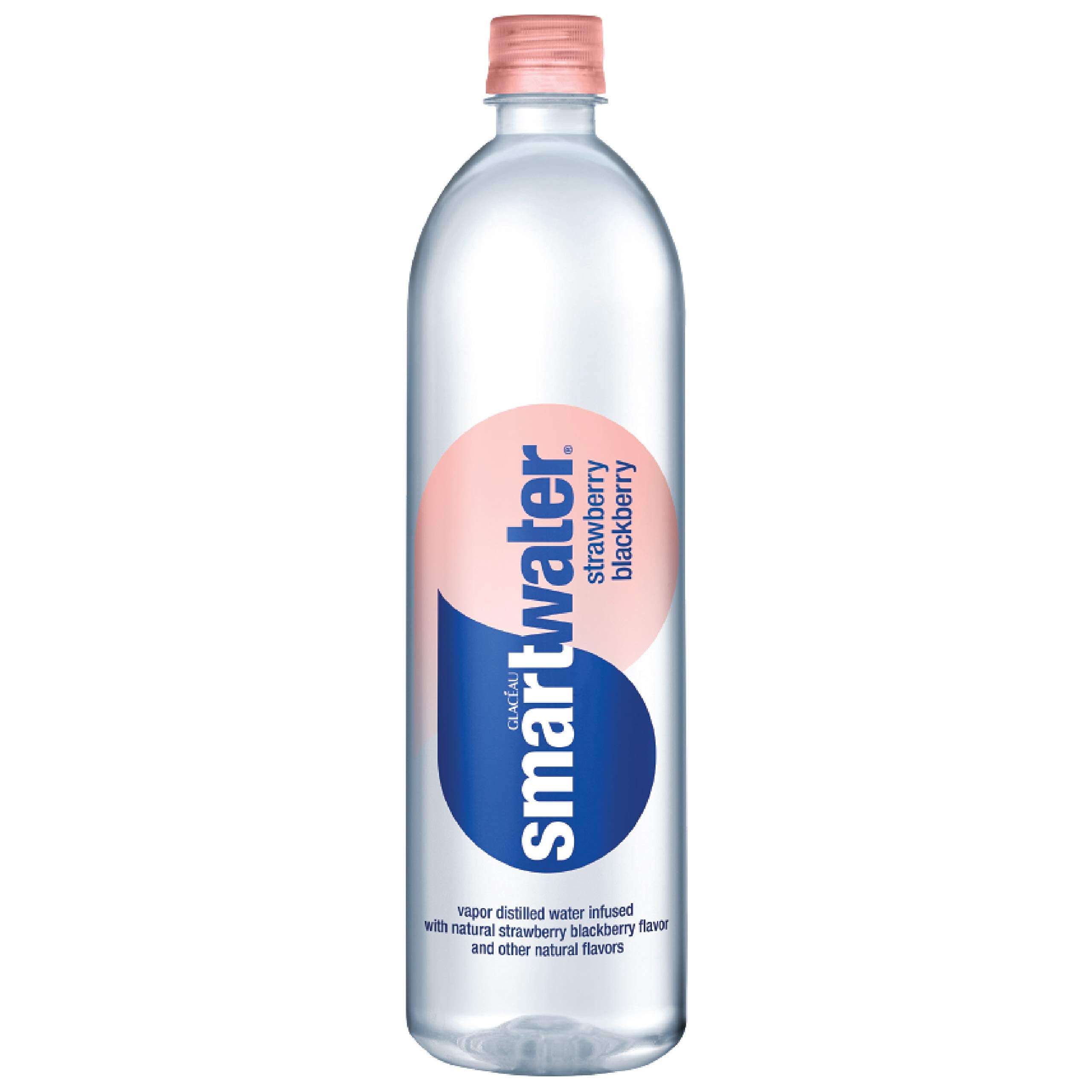 Smart Water - Agua destilada al vapor Fresa Mora Tapa deportiva - 12/700 ml