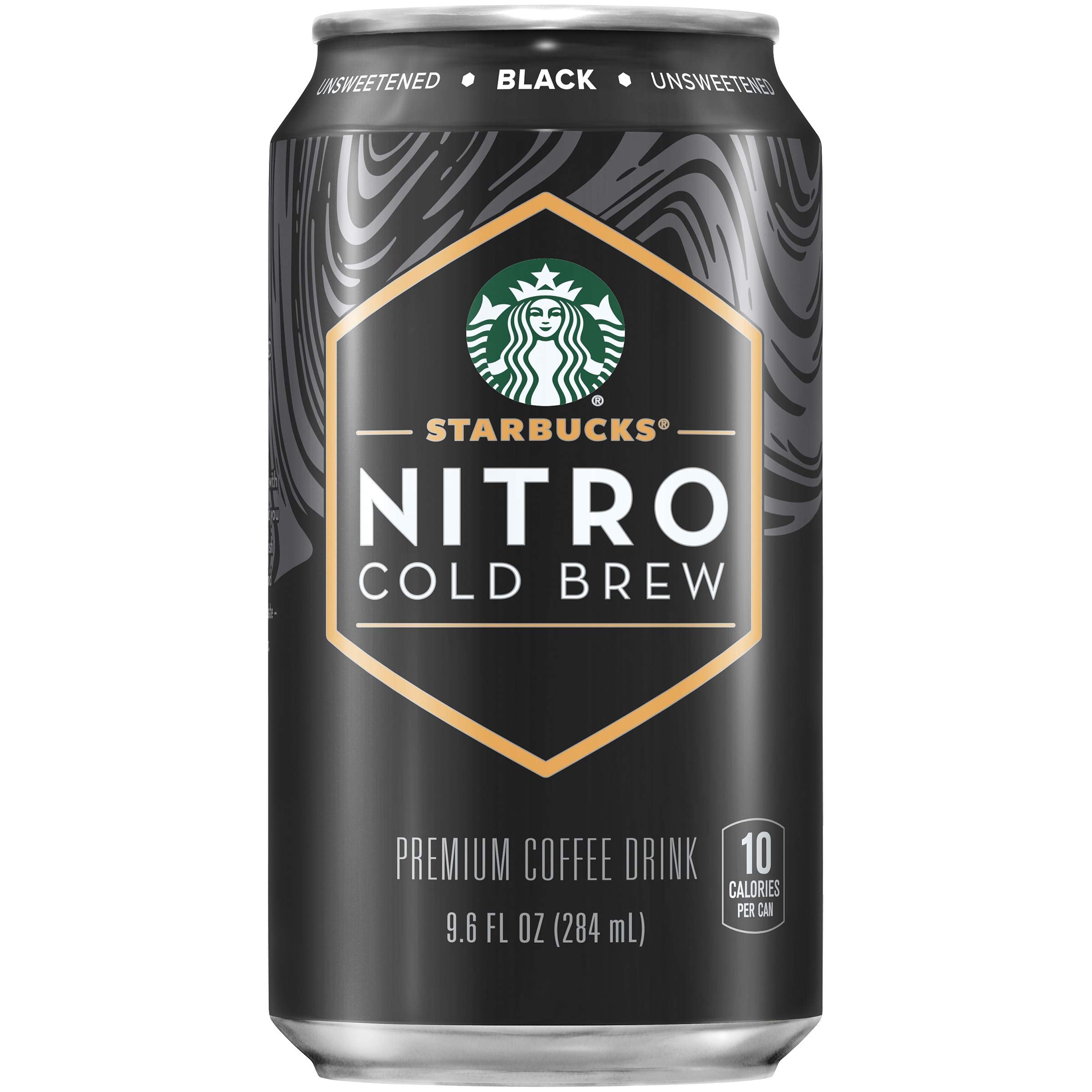 Starbucks - Café negro Nitro Cold Brew sin azúcar - 12/9,6 oz