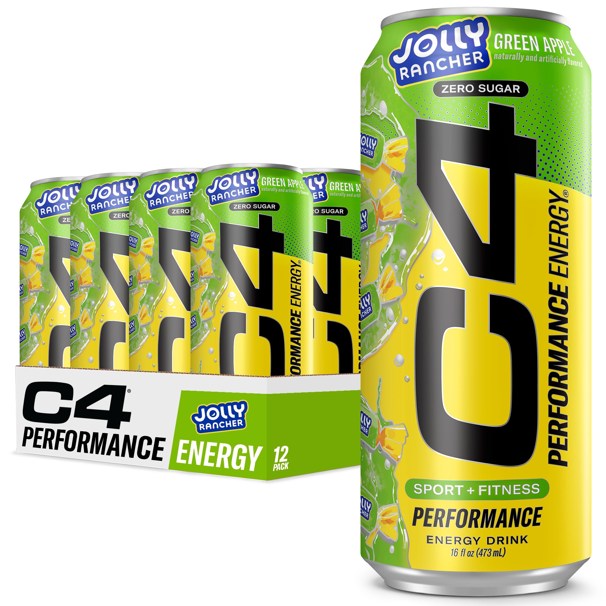 C4 - Energy Jolly Rancher Green Apple - 12/16oz