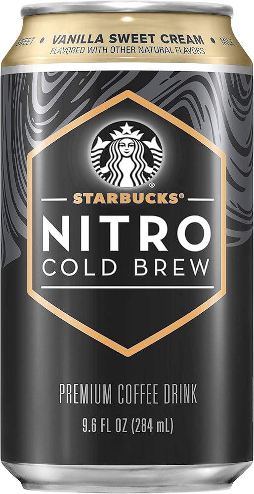 Starbucks - Café frío Nitro con sabor a vainilla y crema dulce - 12/9,6 oz
