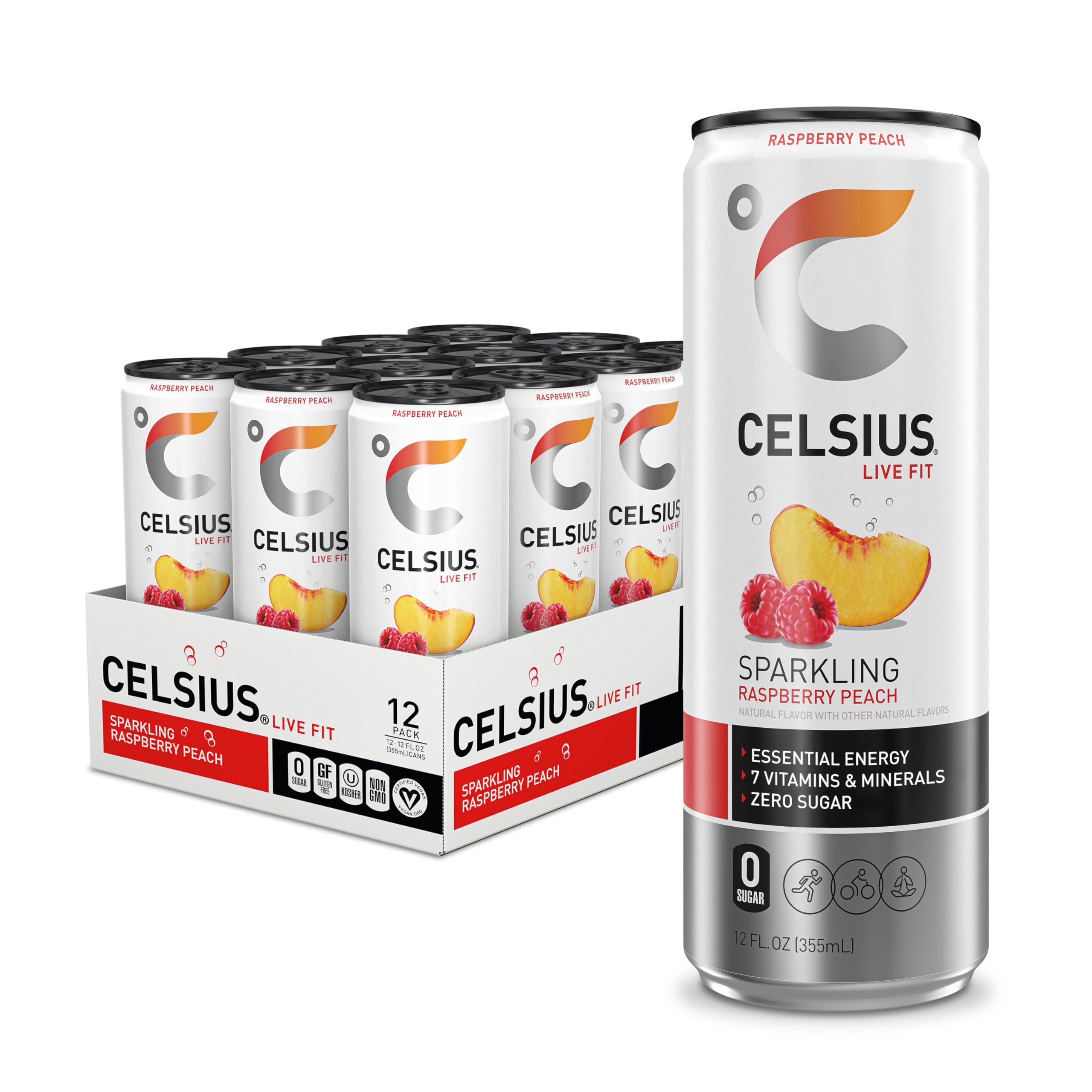 Celsius - Sparkling Raspberry Peach - 12/12oz