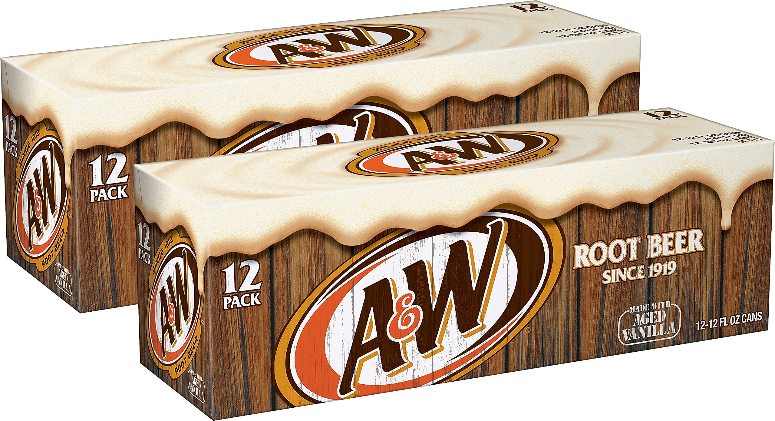 A & W - Root Beer - 12oz 2/12pk