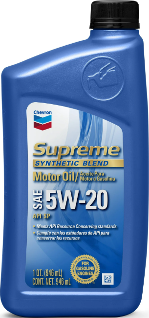 Chevron - Supreme Synthetic Blend 5W20 - 12/1QT