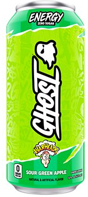 Ghost - Warheads Sour Green Apple Energy Drink - 12/16oz
