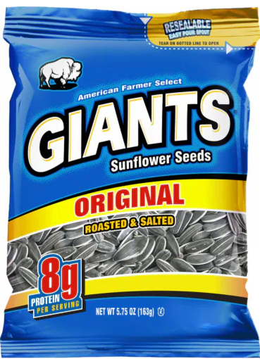 Gigantes - Semillas tostadas y saladas originales - 12/5,75 oz