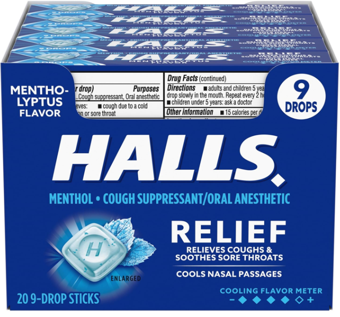 Halls - Menthol Lyptus Cough Drops - 20/9pk
