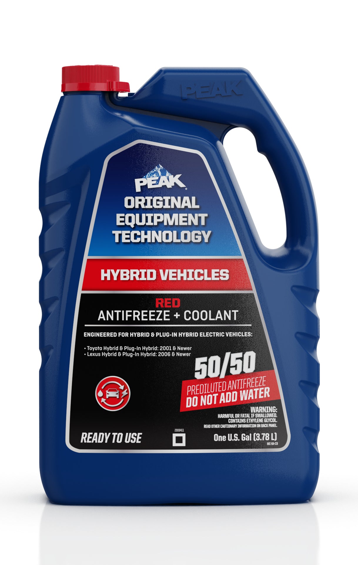 PEAK - OET Hybrid Vehicle 5050 RED Antifreeze - 6/1Gal