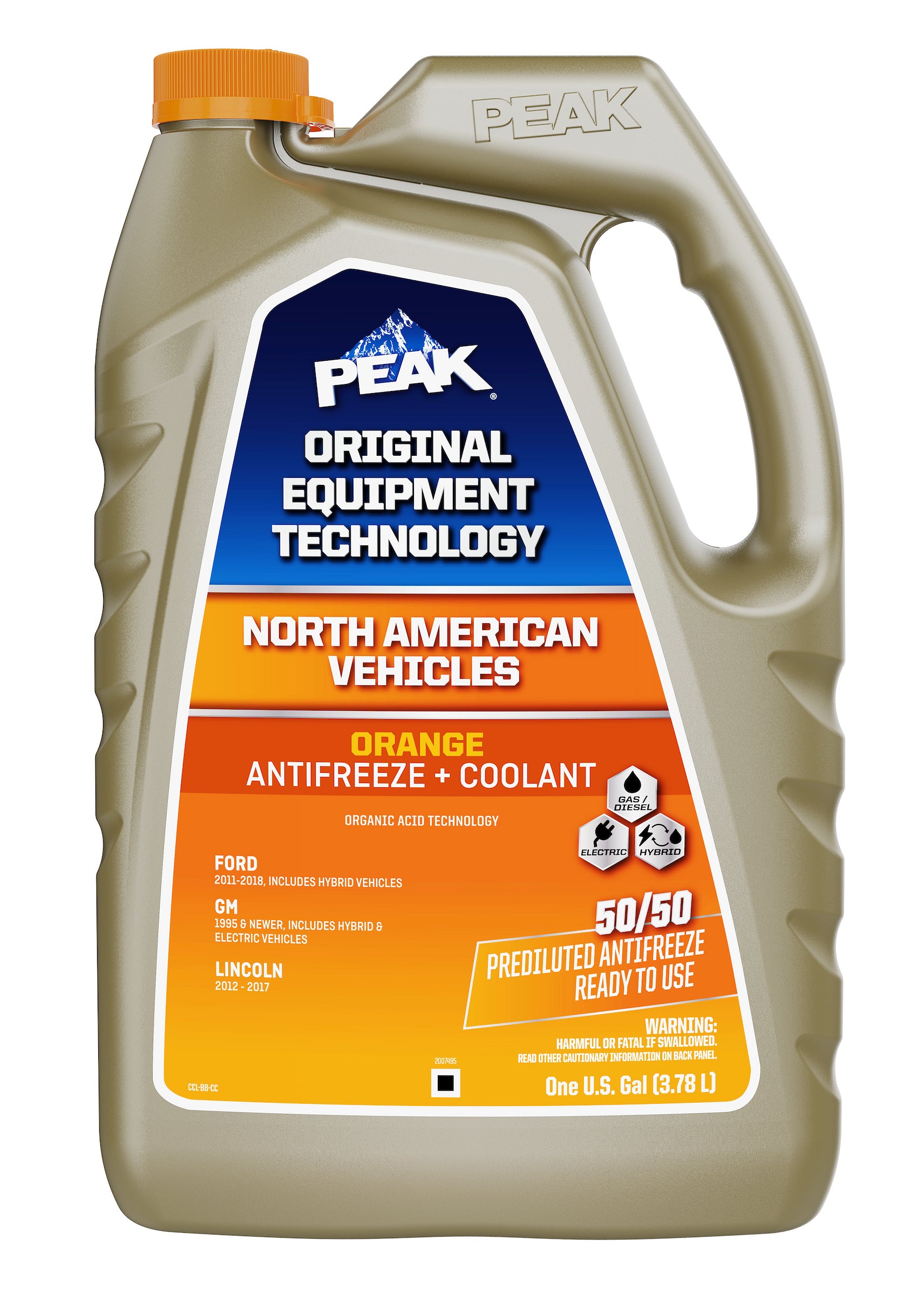 PEAK - OET North American 5050 Orange Antifreeze - 6/1Gal