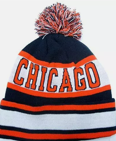 Generic - Orange Chicago Pom Hats - 1/12pk