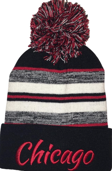 Generic - Red Chicago Pom Hats - 1/12pk