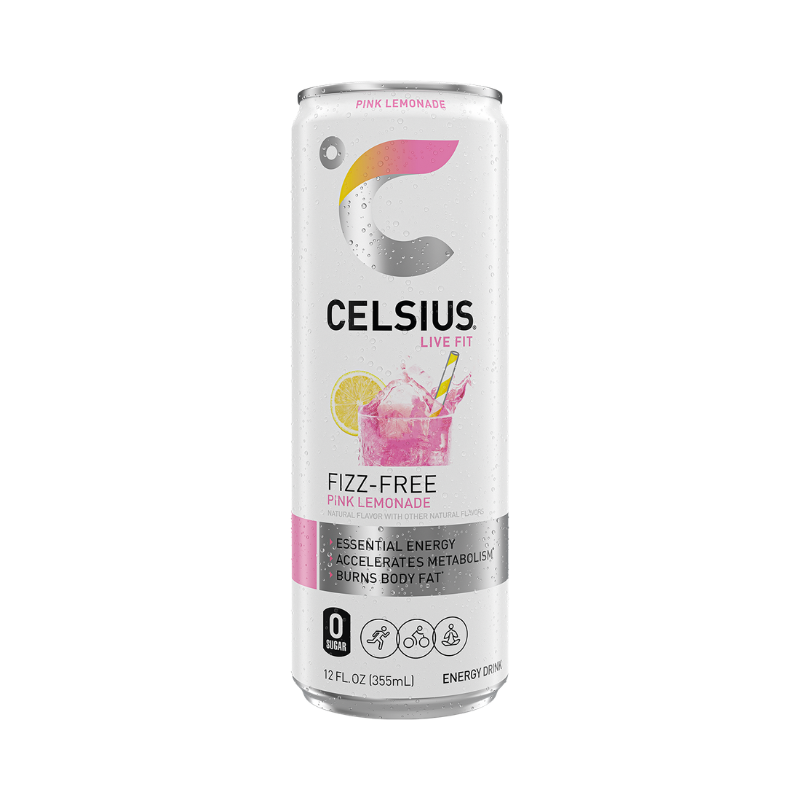 Celsius - Bebida energética con limonada de fresa espumosa - 12/12 oz