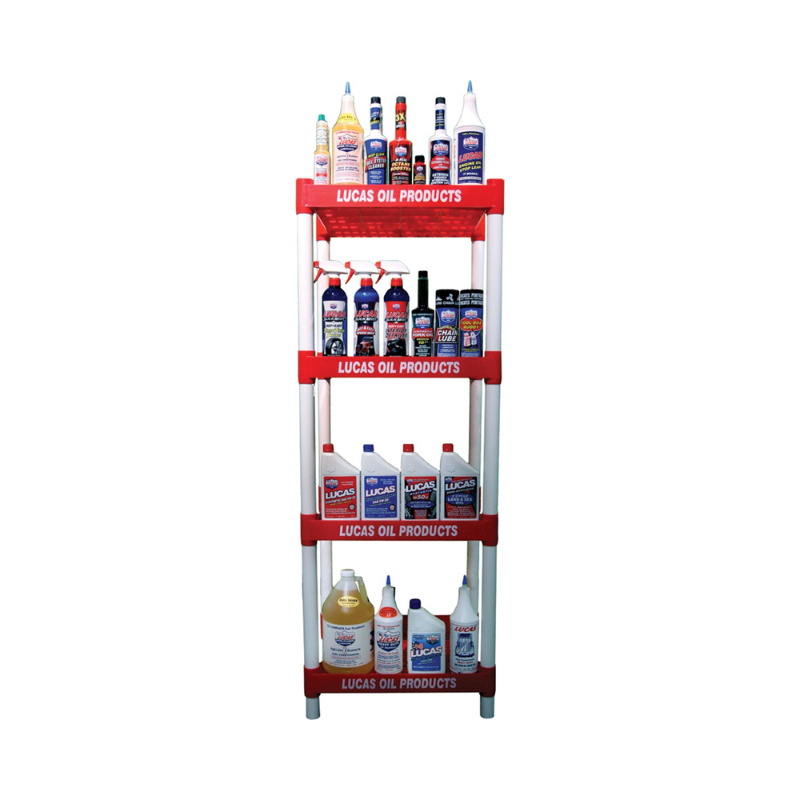 Lucas - 4 Tier Lucas Oil Display Rack (Red) - 1/Each