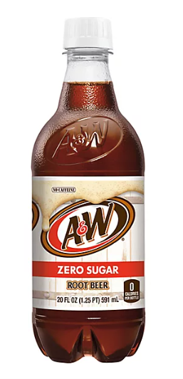 A & W - Zero Sugar Root Beer Soda - 24/20oz