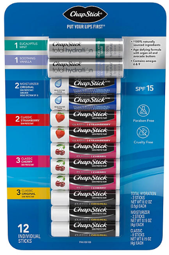 Chap Stick - Veriety Pack - 12/1pk