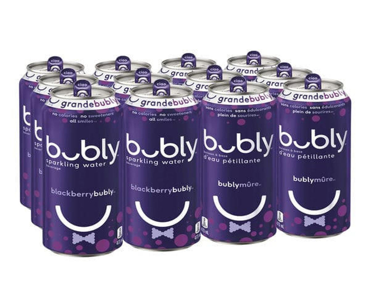 Bubly - Agua con gas de mora - 12/16oz