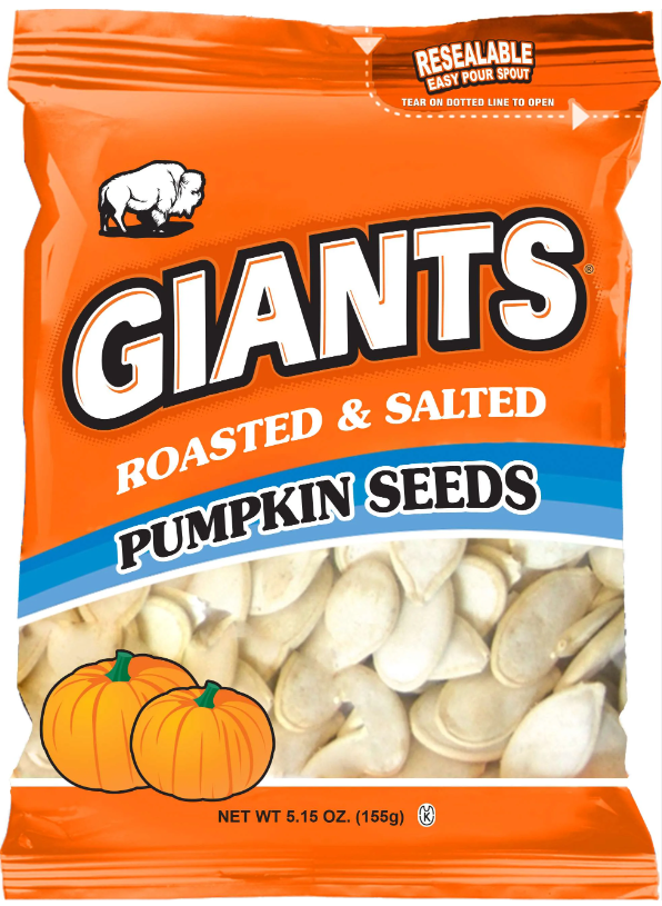 Gigantes - Semillas de calabaza tostadas y saladas - 12/5,15 oz