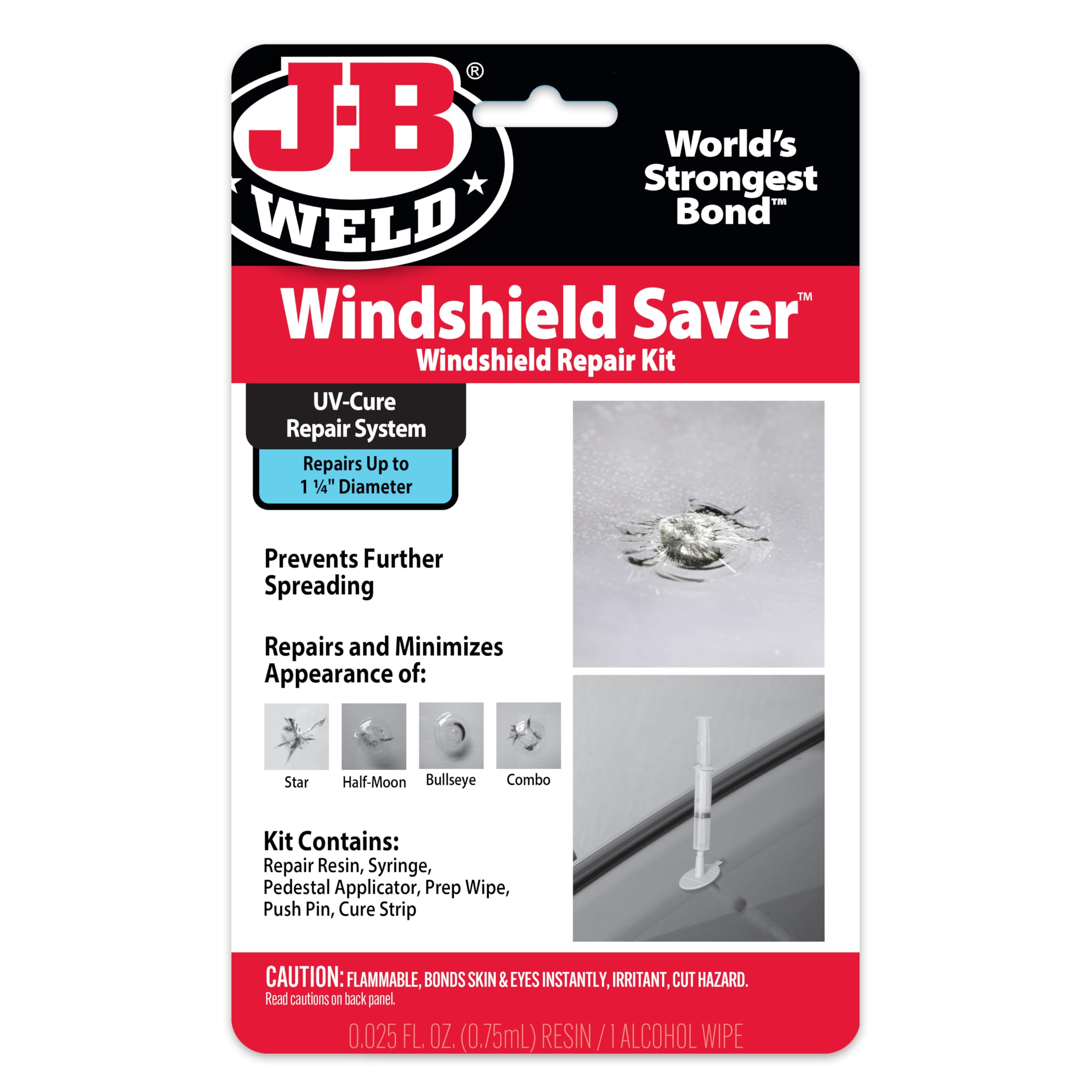 J-B Weld - Windshield Saver Repair Kit Carded - 1/4pk