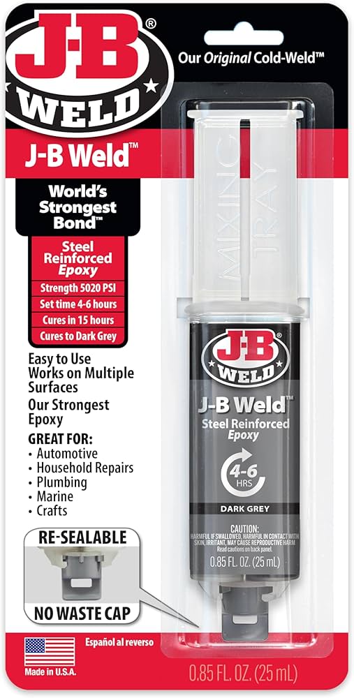 J-B Weld 50101 MinuteWeld Lot de 2 seringues époxy à séchage instantané J-B Weld 50101 MinuteWeld Lot de 2 seringues époxy à séchage instantané
