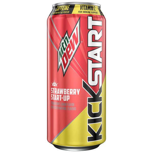 Mountain Dew - Kickstart - Bebida refrescante de fresa - 12/16 oz