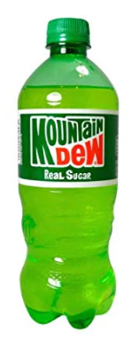 Mountain Dew - Azúcar real - 24/20 oz