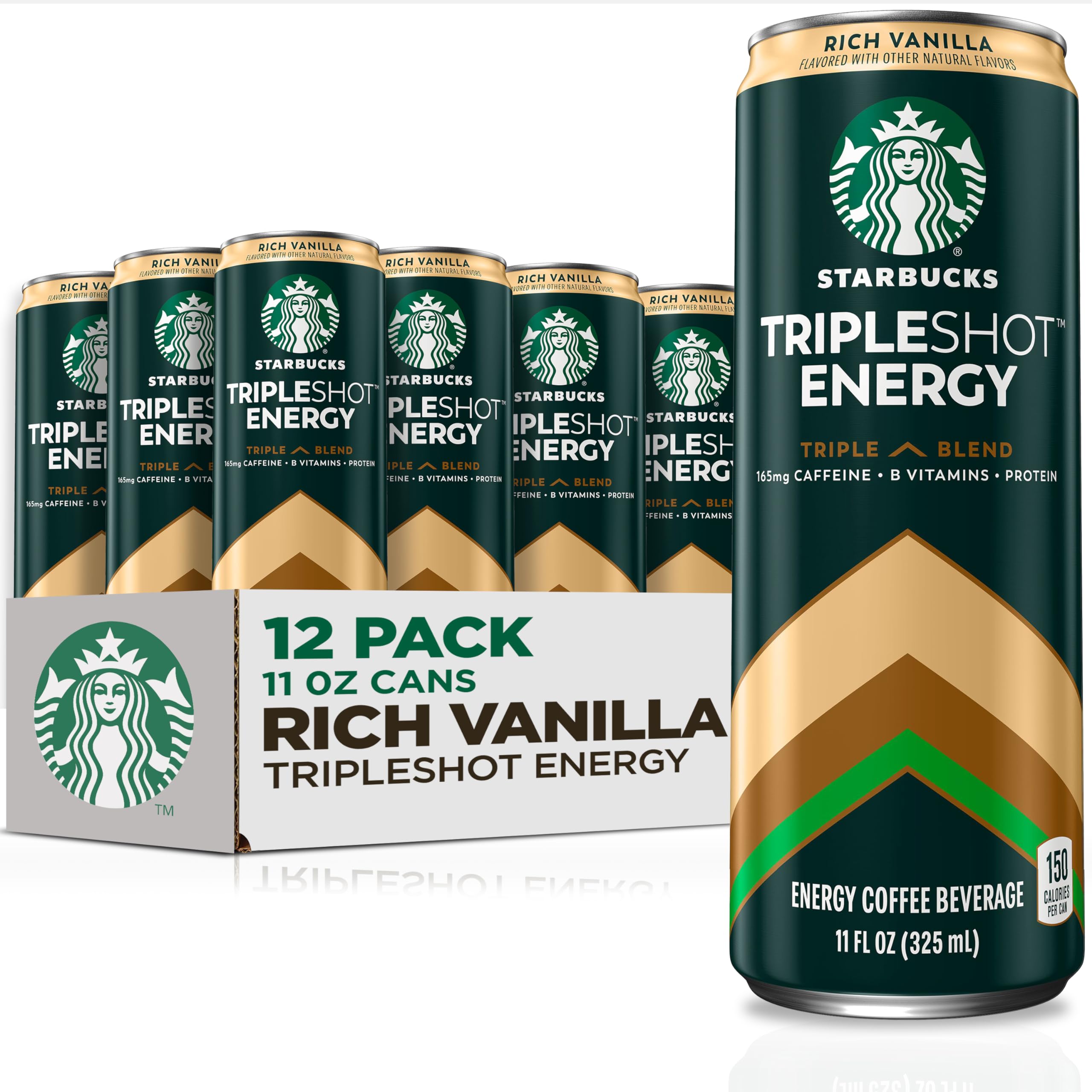 Starbucks - Café triple con sabor a vainilla intenso - 12/11 oz