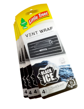 Little Trees - Vent Wrap Black Ice - 4/1pk