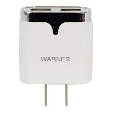 Cargador de viaje WARNER 2AMP/2USB - 16uds