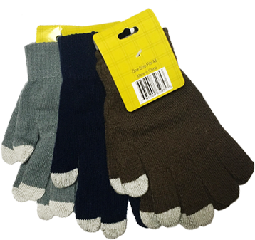 Winter Gloves touch Screen Assorted Colors - 1/12ct