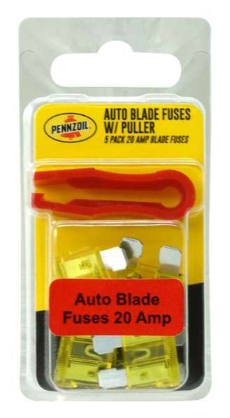 Pennzoil - 20 AMP Blade Fuses With Puller - 12/5pk