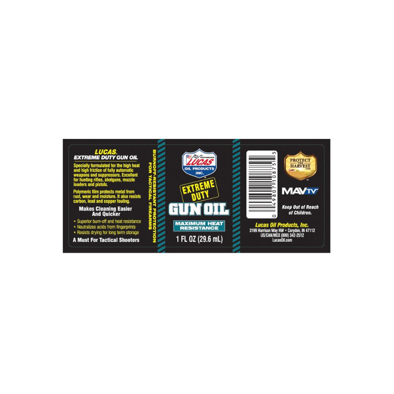 Lucas - Extreme Duty Gun Oil - 20/1oz