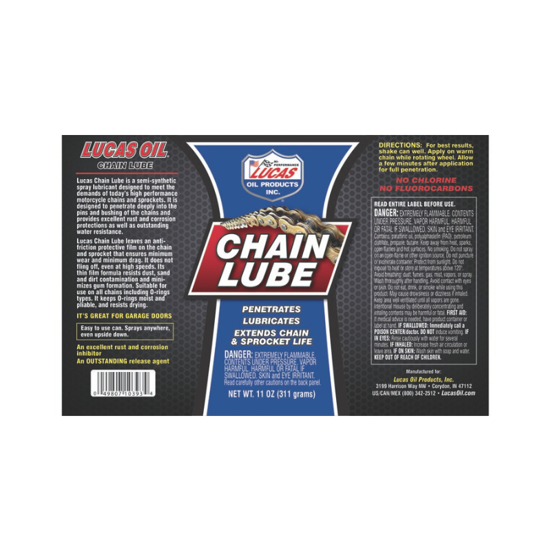 Lucas - Chain Lube Aerosol - 12/11oz