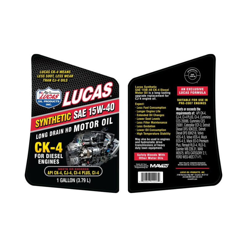 Lucas - SAE 15W-40 CK-4 Truck Oil - 4/1Gal
